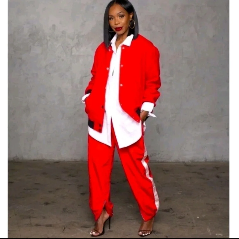 Future Collective with Kahlana Barfield Brown Women's Bomber Jacket Sz Xl - Picture 1 of 11